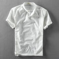 Elegante camisa de verano de algodón y lino