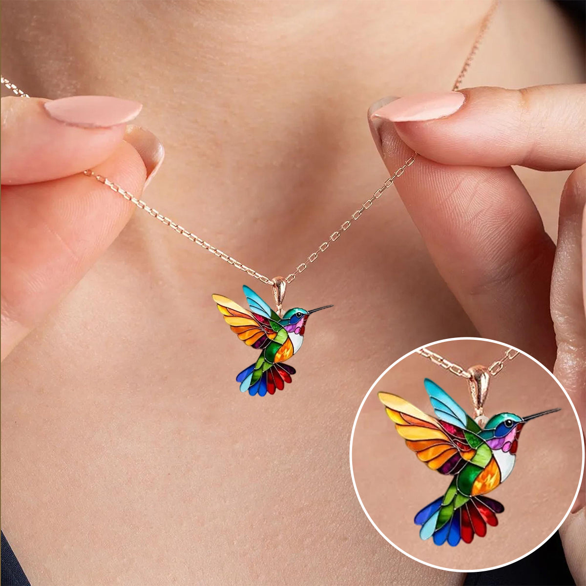 COLIBRÍ | Collar Multicolor con Brillo de Colibrí y Encanto Natural