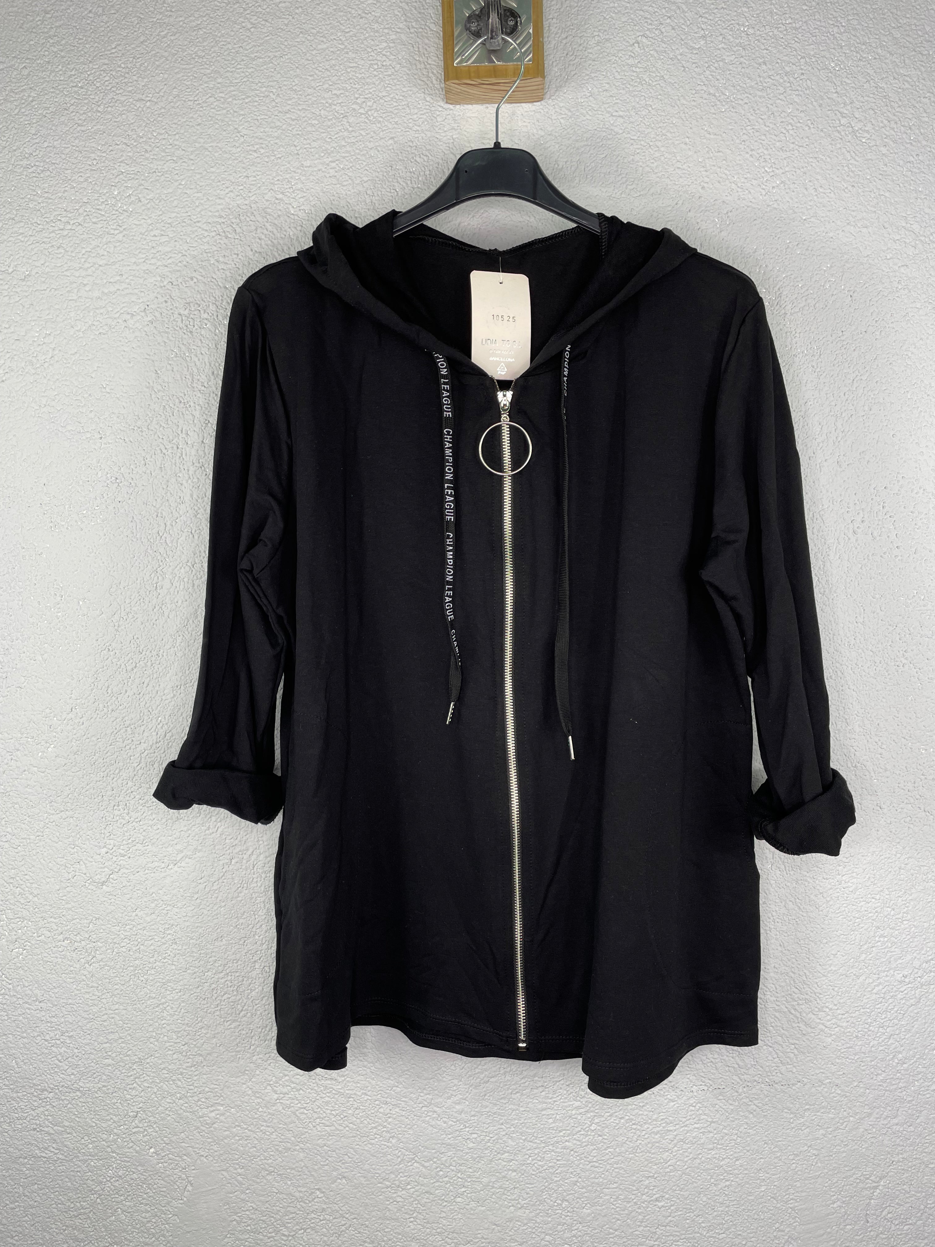 Sudadera Roma Negra M/L