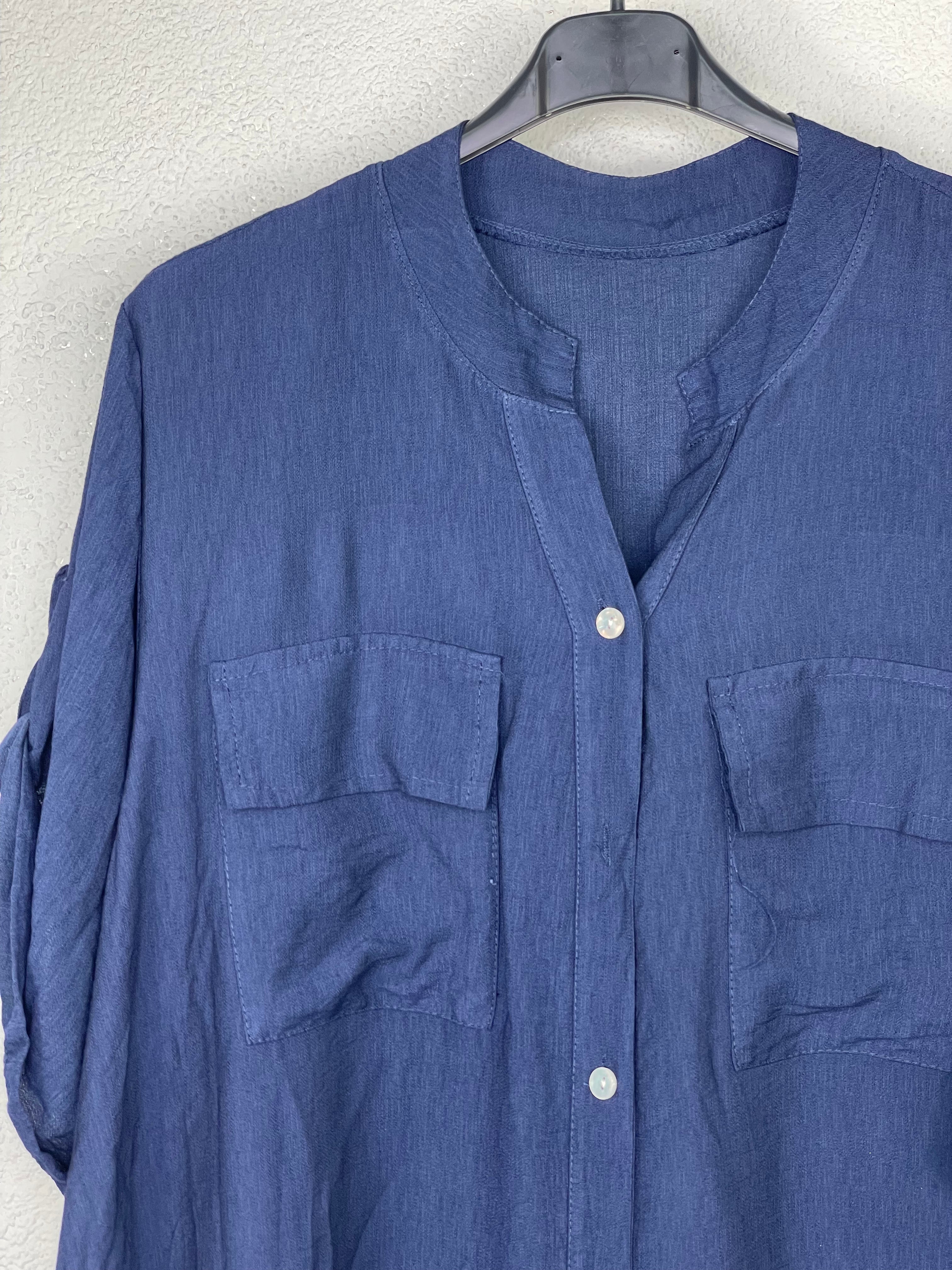 Camisa Colina Azul Marino PLUS