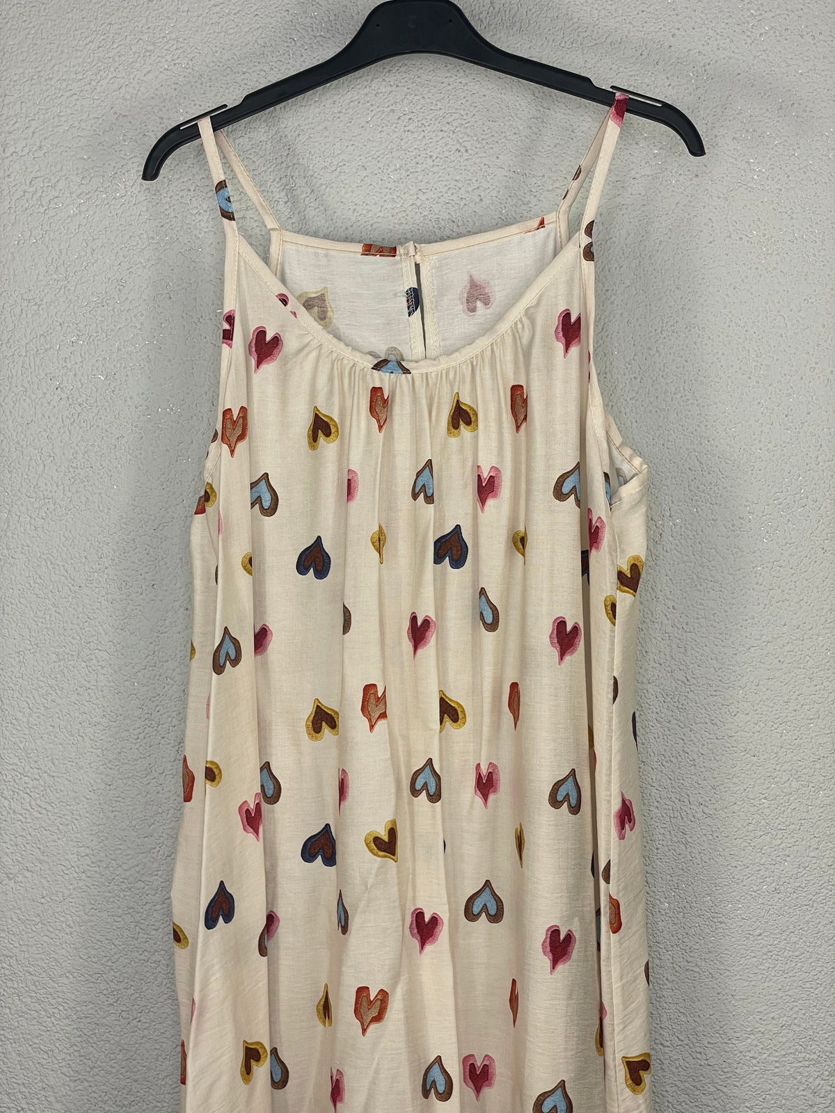 Vestido Corazones beige