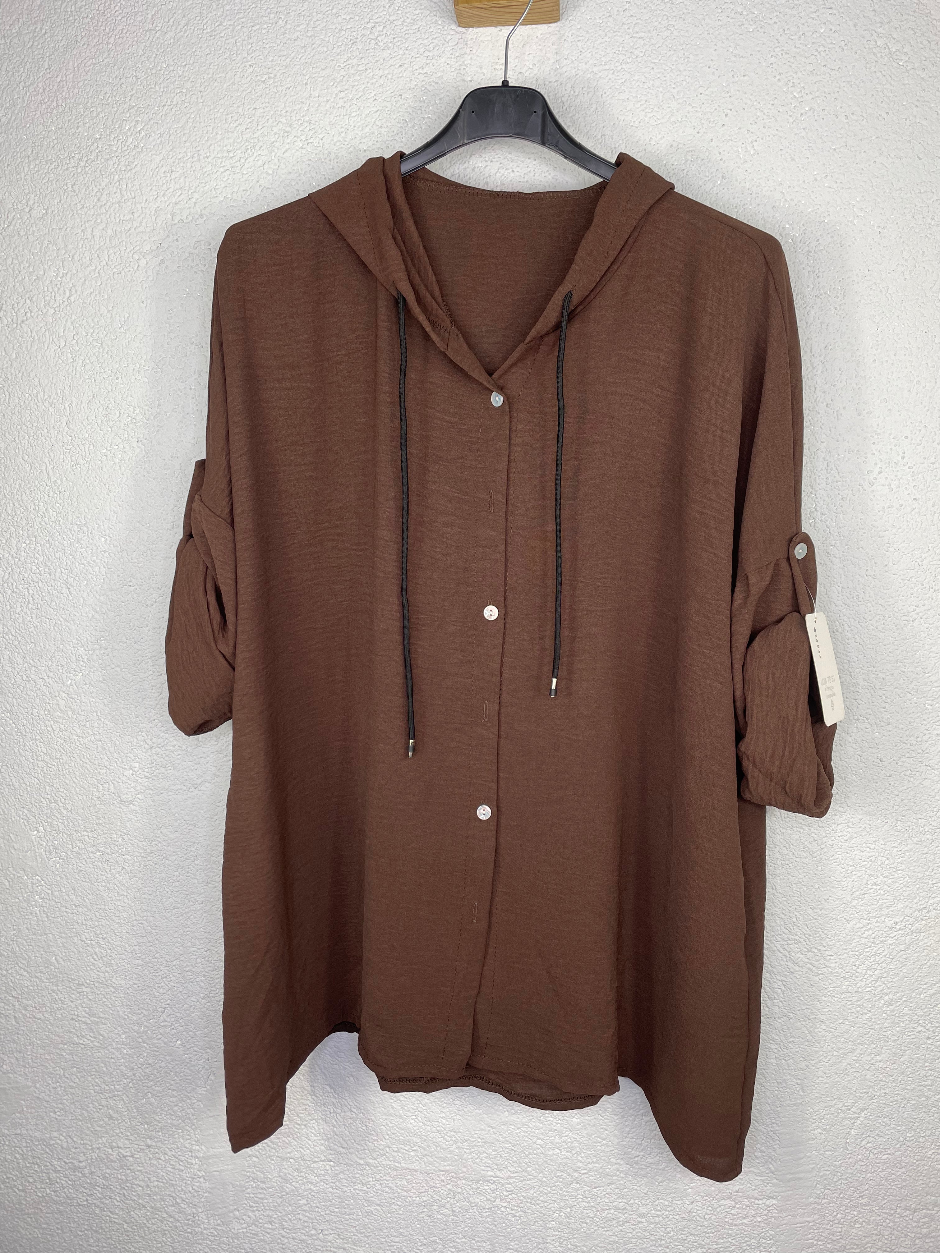 Camisa Murcia Marron Chocolate
