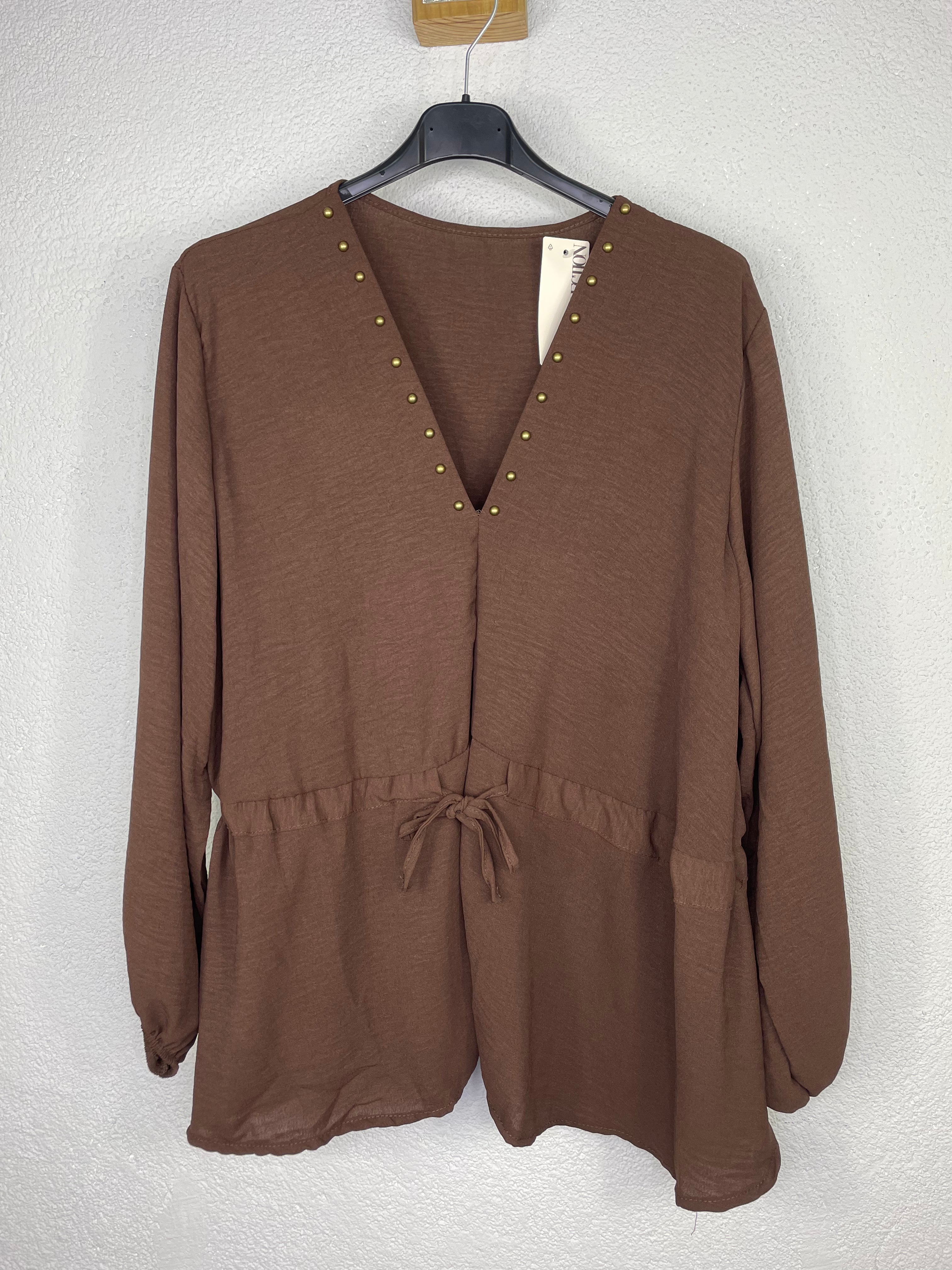 Blusa Aurora Marrón chocolate