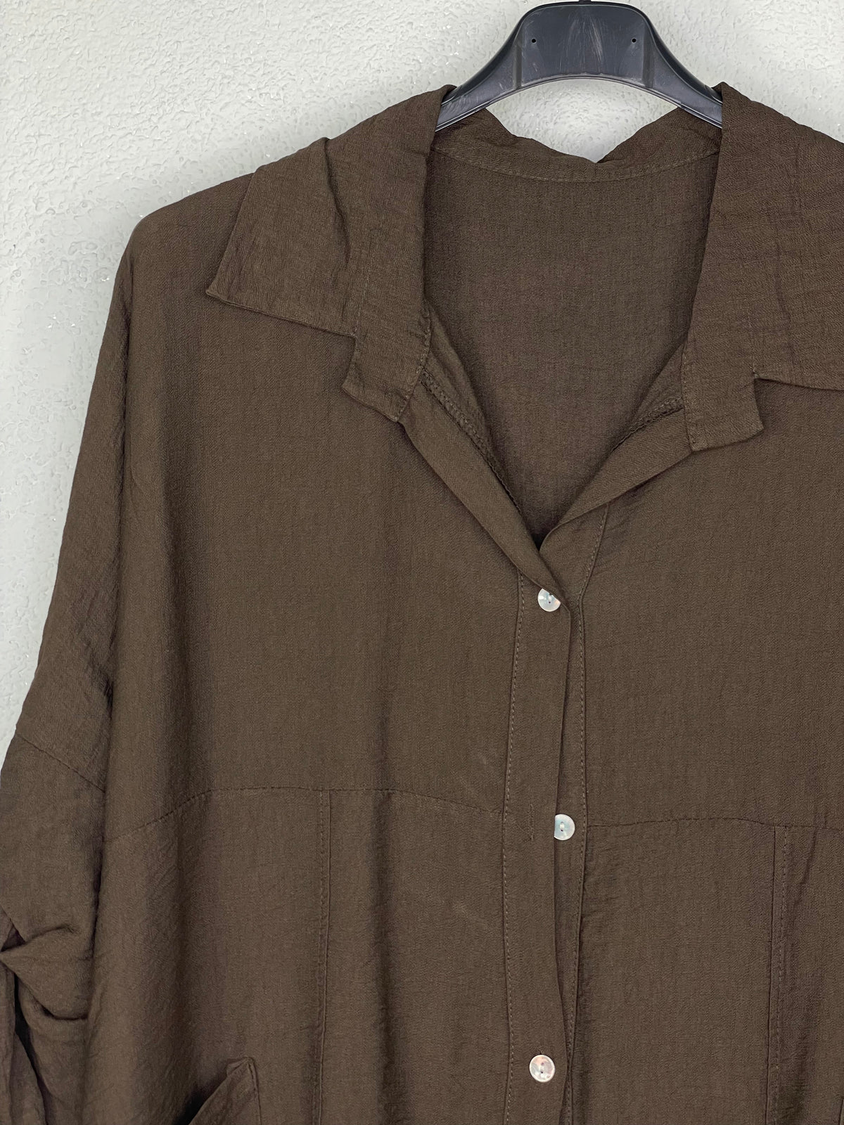 Camisa Brisa Marrón chocolate  PLUS