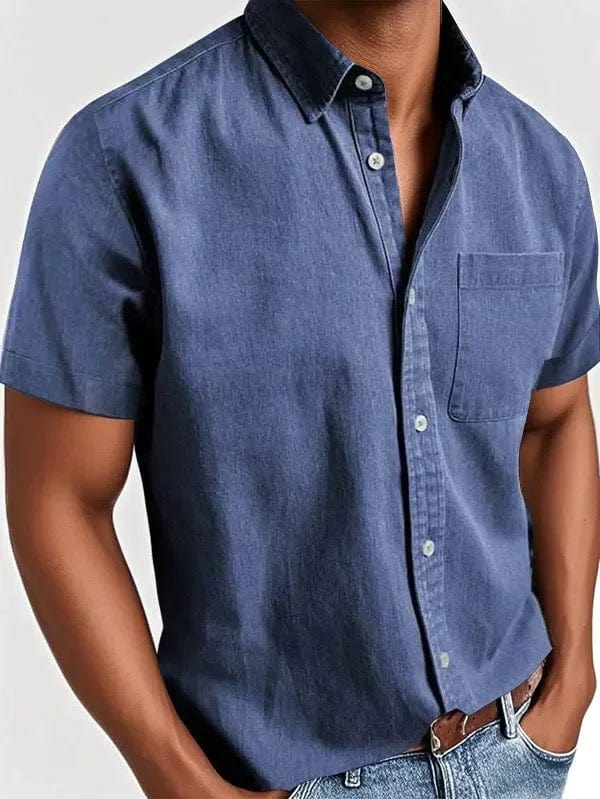 Camisa elegante de manga corta