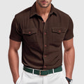 Camisa elegante de pana para hombre