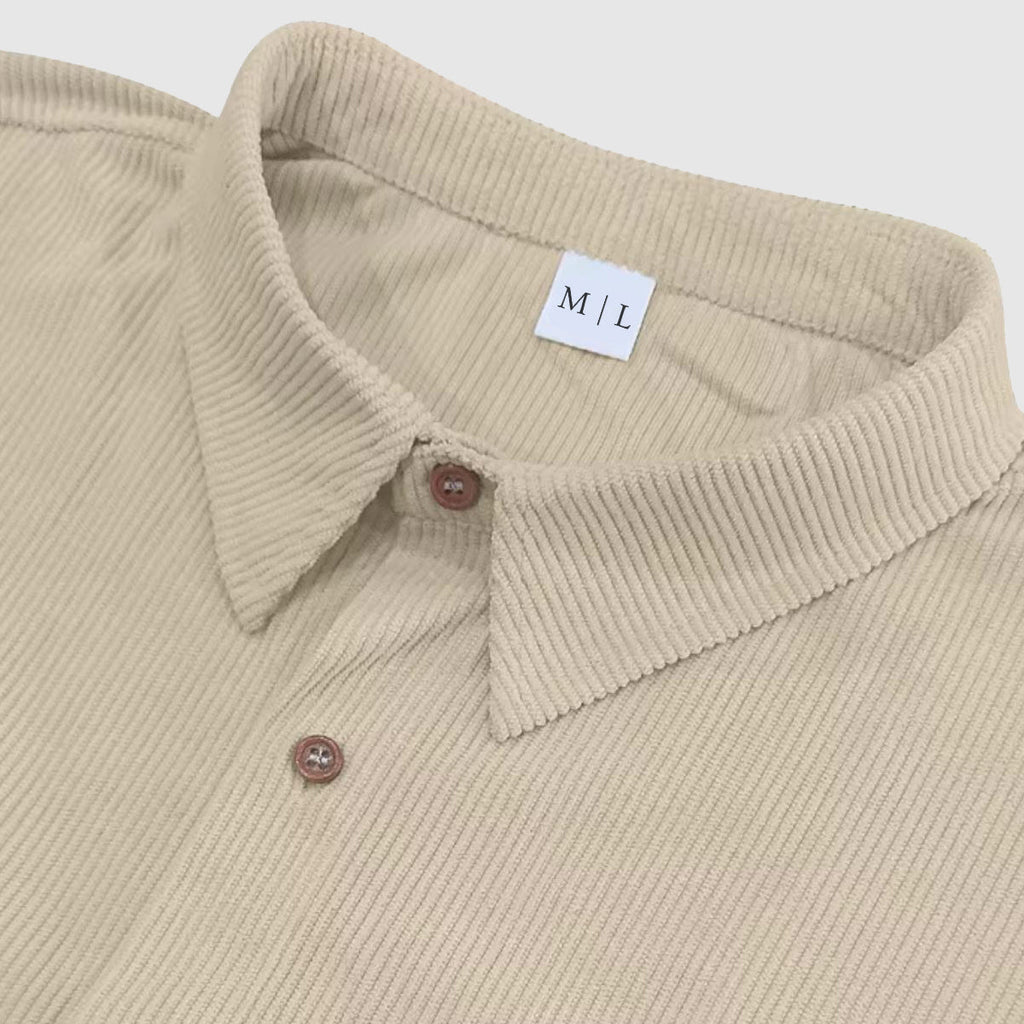 Camisa elegante de pana para hombre