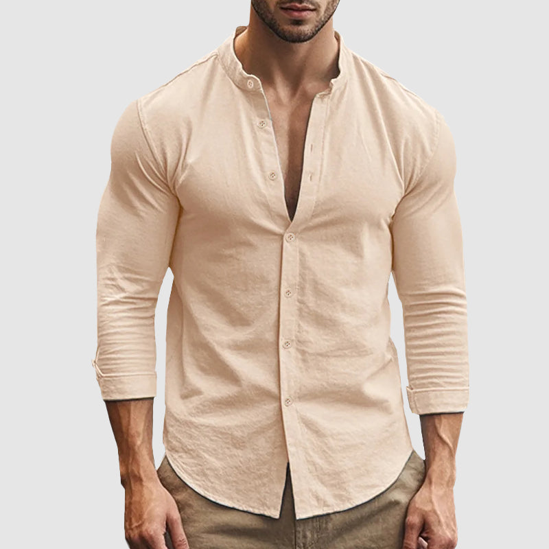 Camisa de lino transpirable