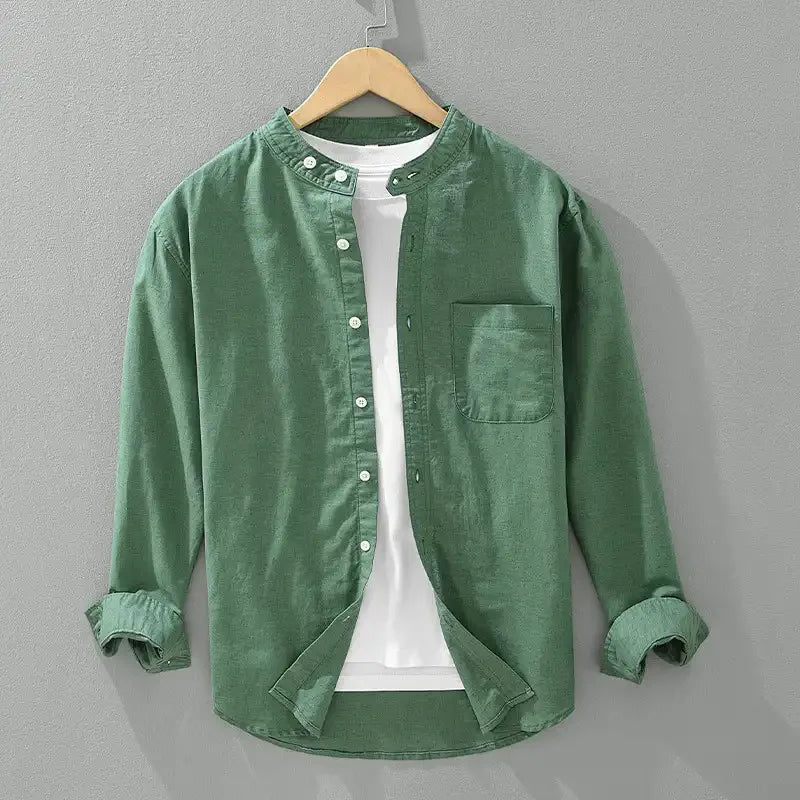 Camisa informal japonesa para hombre