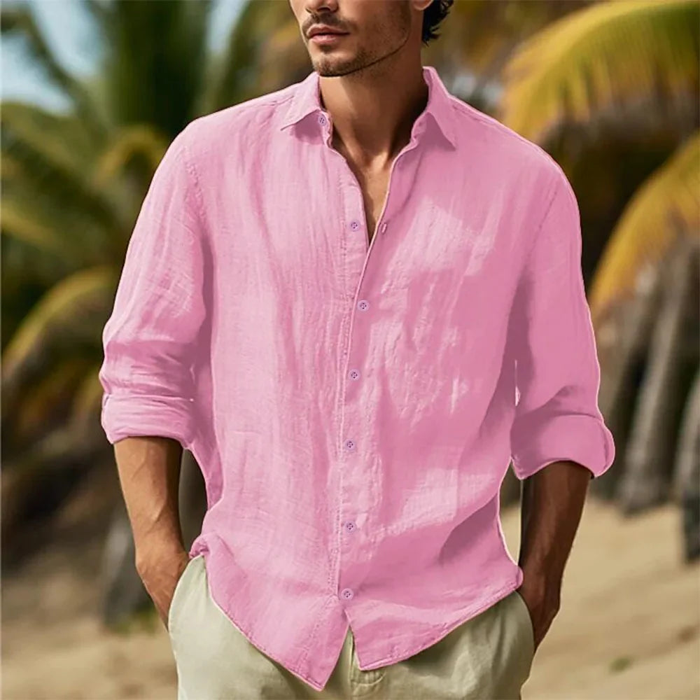 Camisa informal de lino