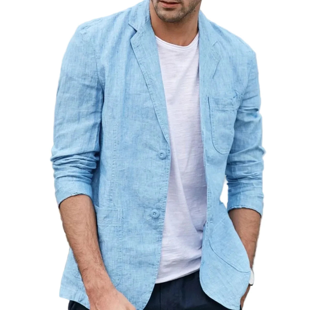 Elegante chaqueta de lino