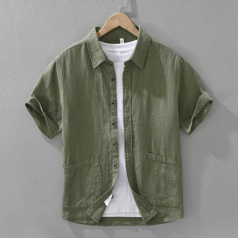 Camisa informal japonesa de lino