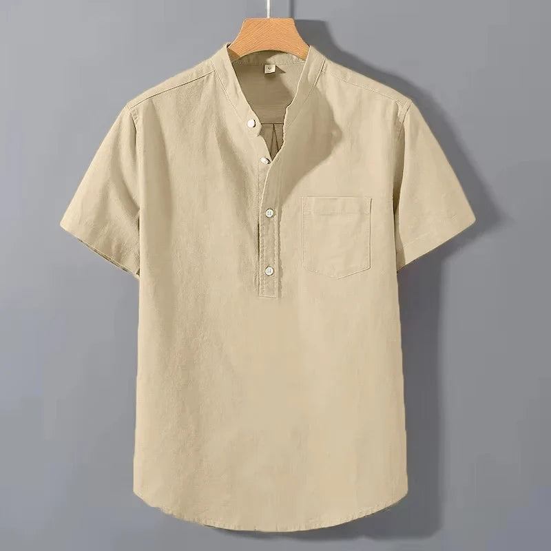Camisa de algodón de manga corta