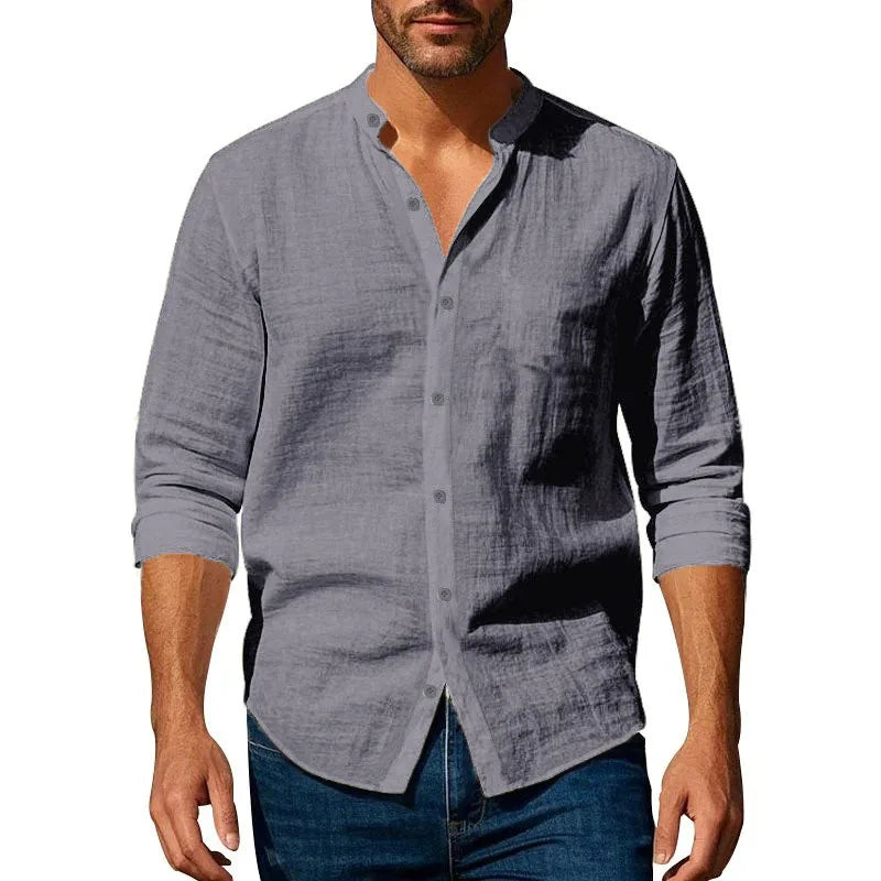 Camisa de verano de algodón y lino