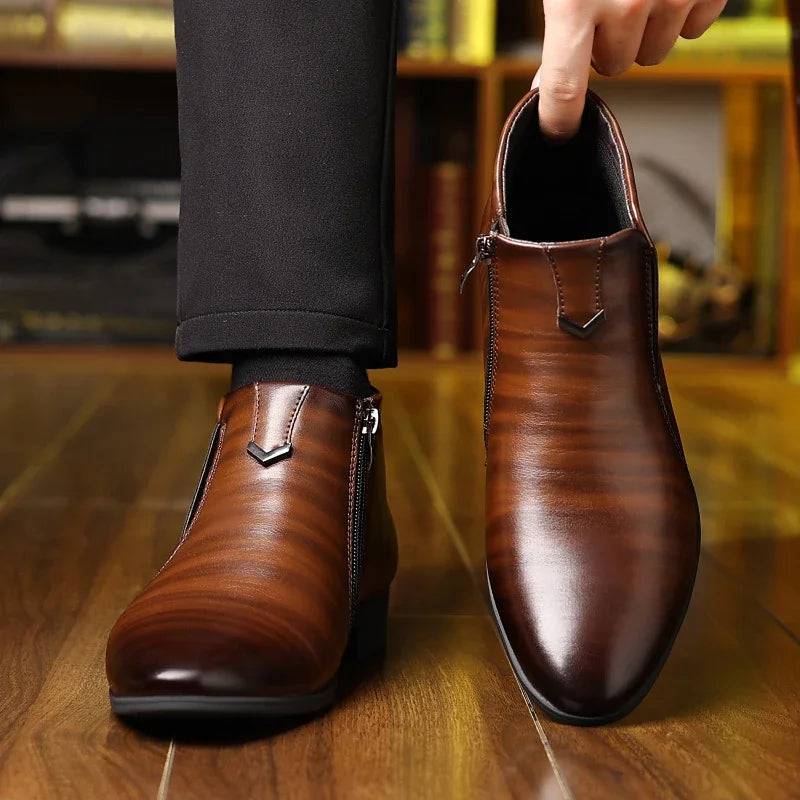 Botas de cuero Beckett con cremallera