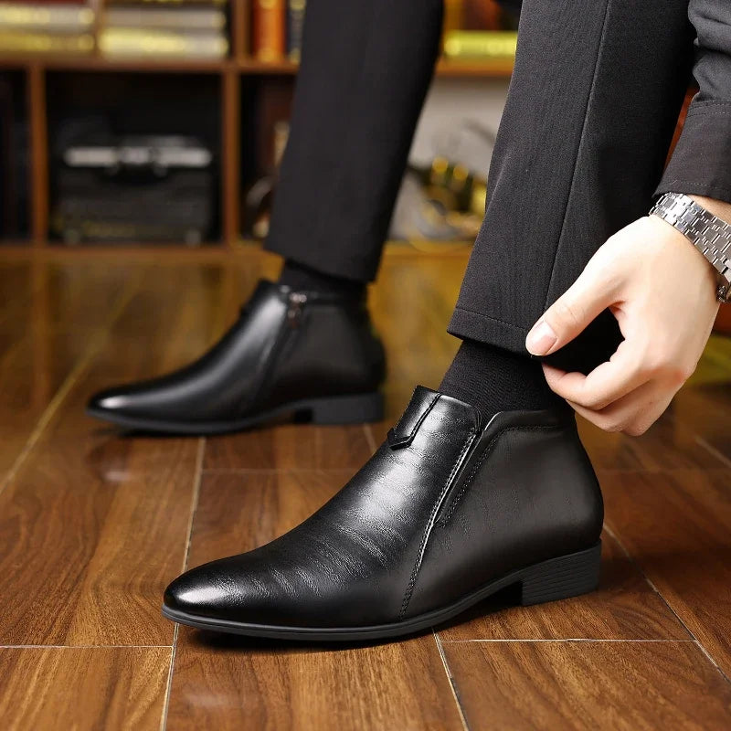 Botas de cuero Beckett con cremallera