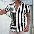 Camisa de verano de manga corta a rayas