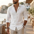 Elegante camisa de verano de lino