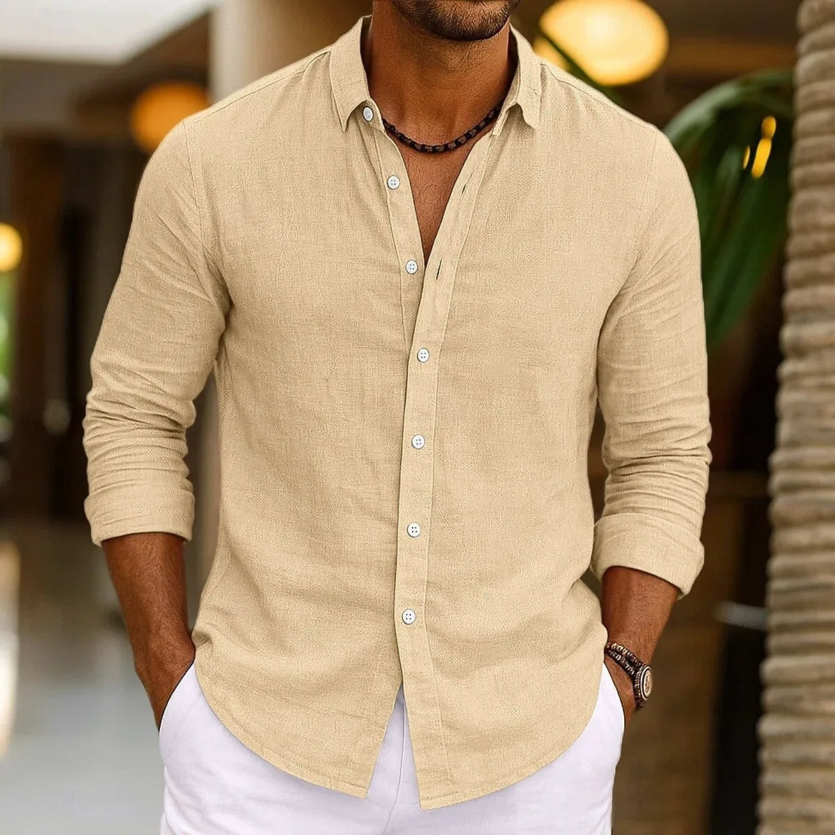 Camisa elegante de algodón