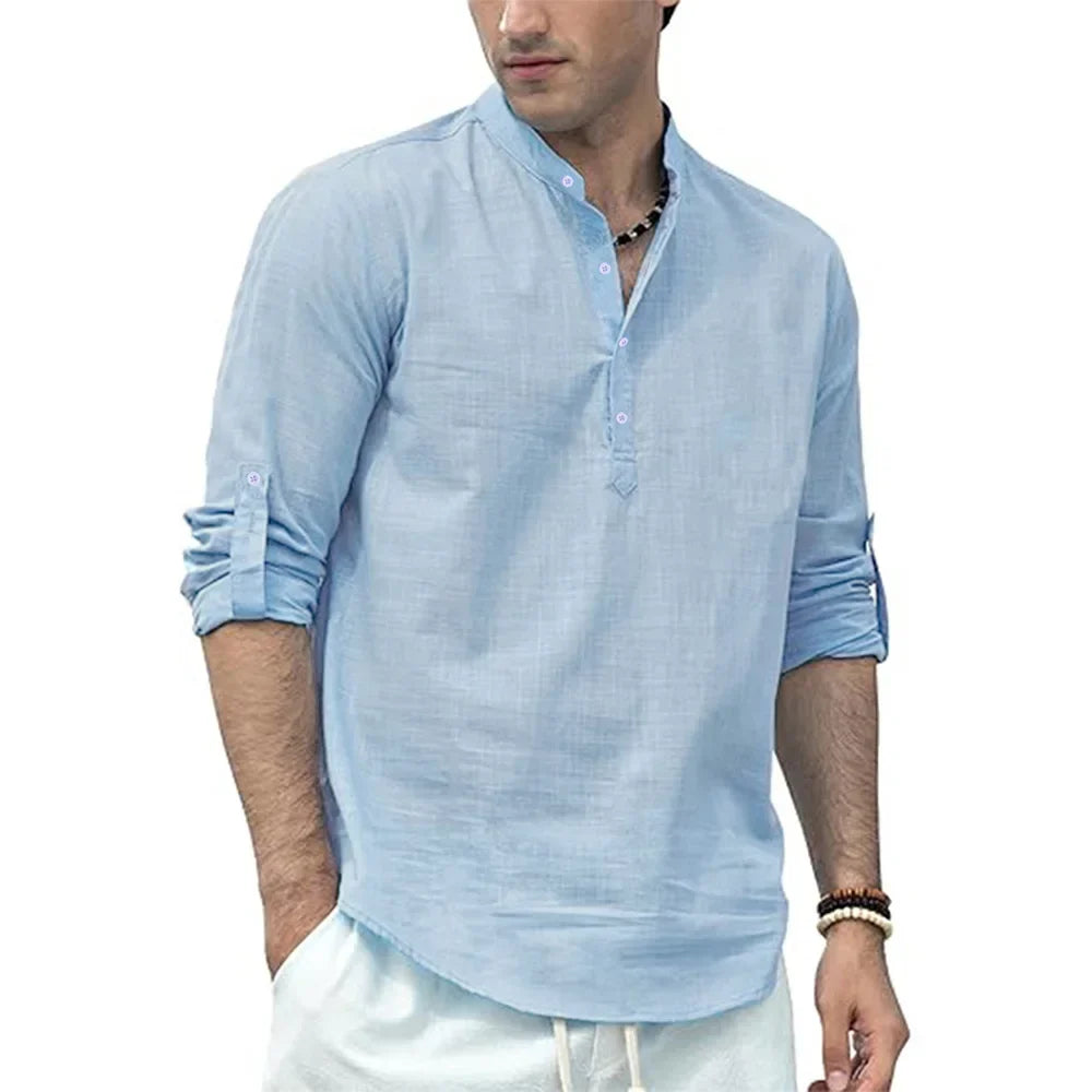 Camisa Henley informal