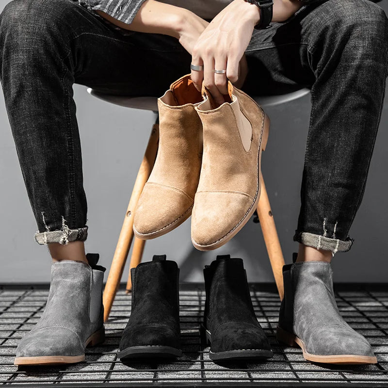 Botines elegantes de ante