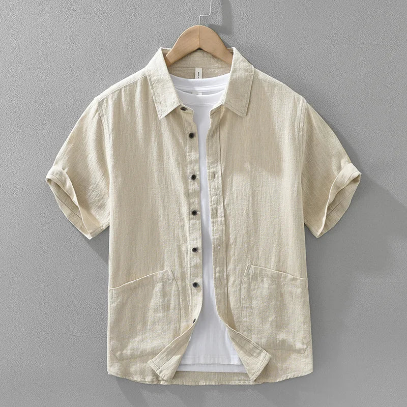 Camisa informal japonesa de lino