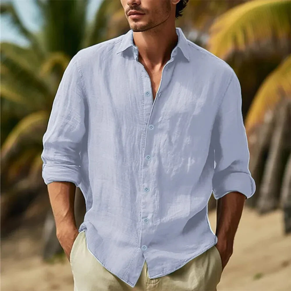 Camisa informal de lino