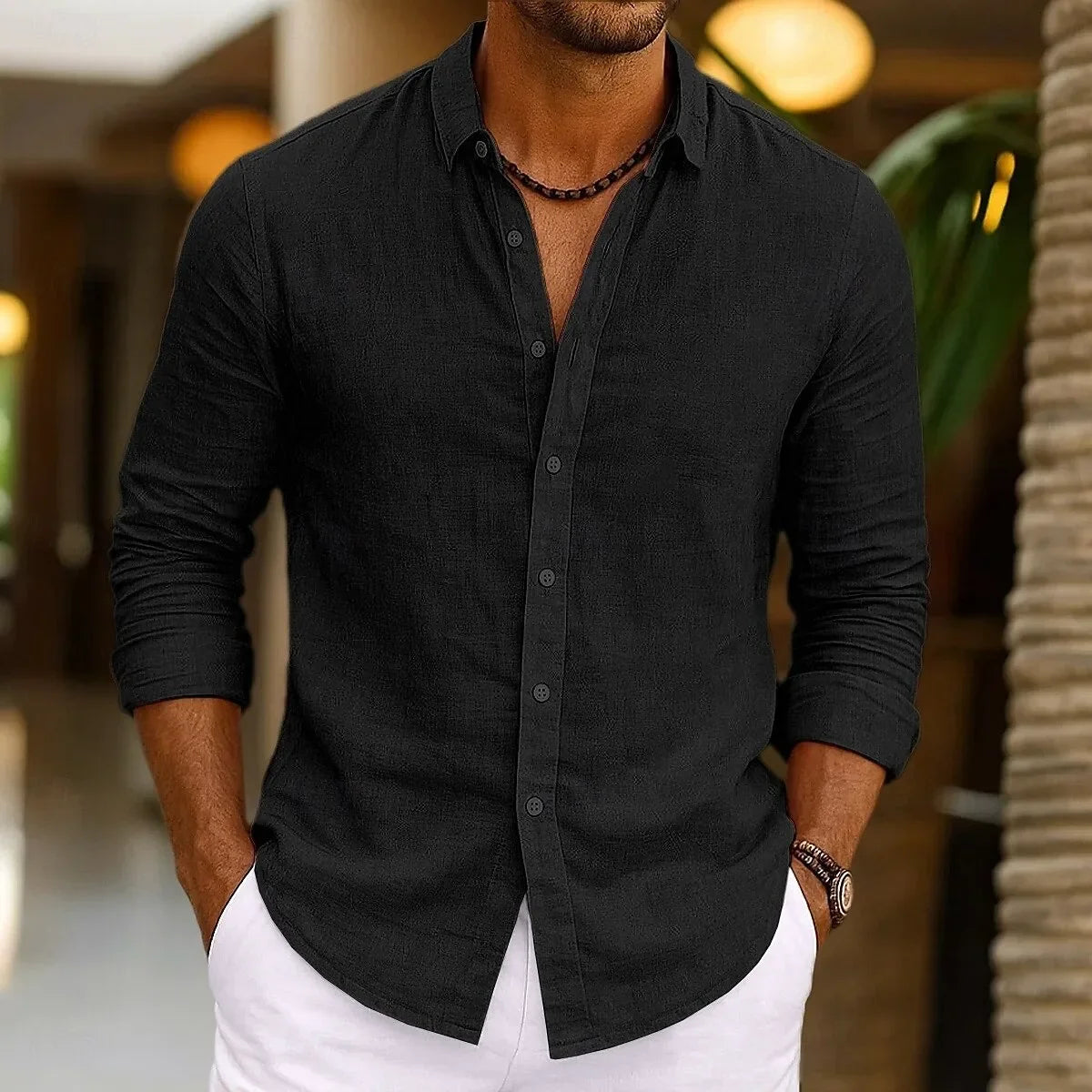 Camisa elegante de algodón
