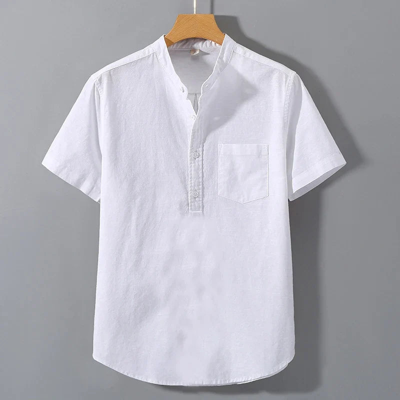 Camisa de algodón de manga corta