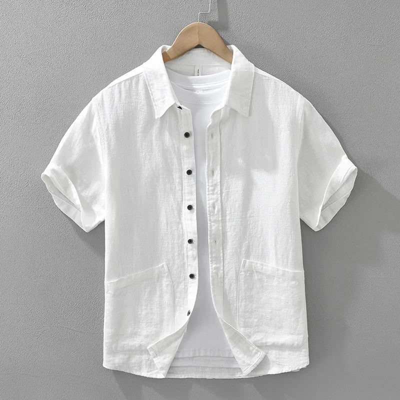 Camisa informal japonesa de lino