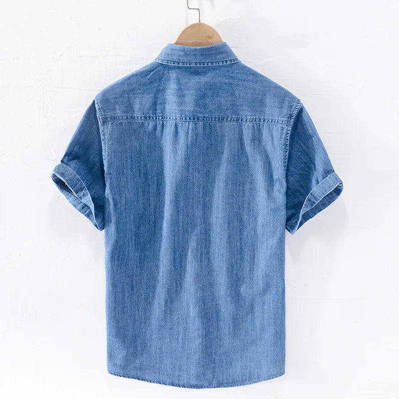 Camisa vaquera de manga corta