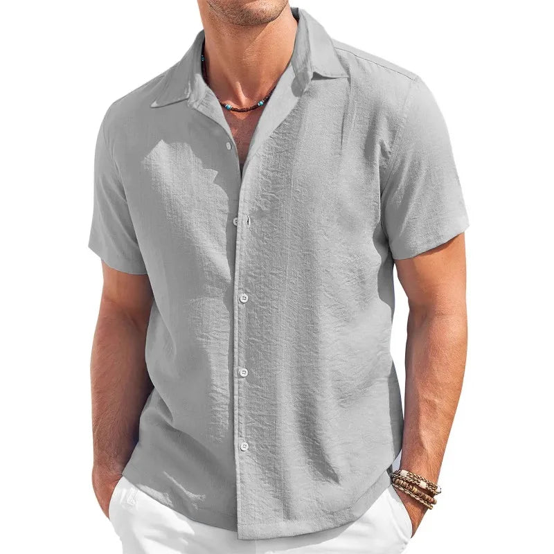 Camisa informal de manga corta para hombre