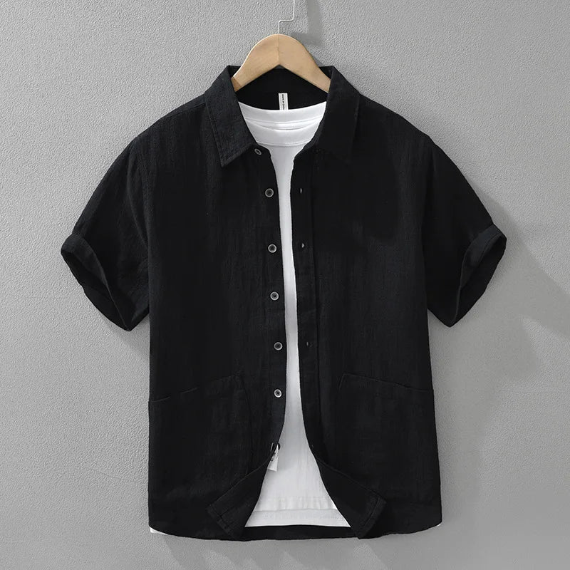 Camisa informal japonesa de lino