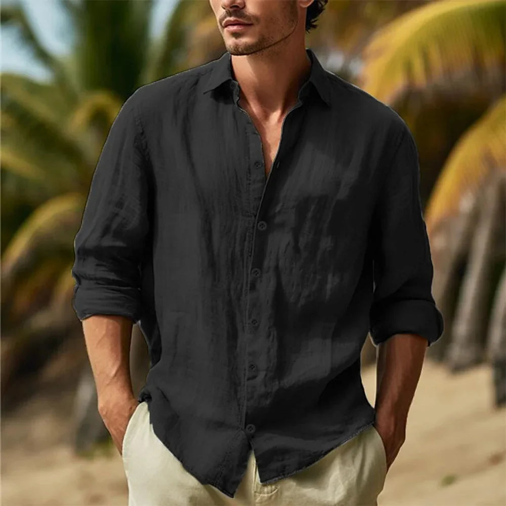 Camisa informal de lino