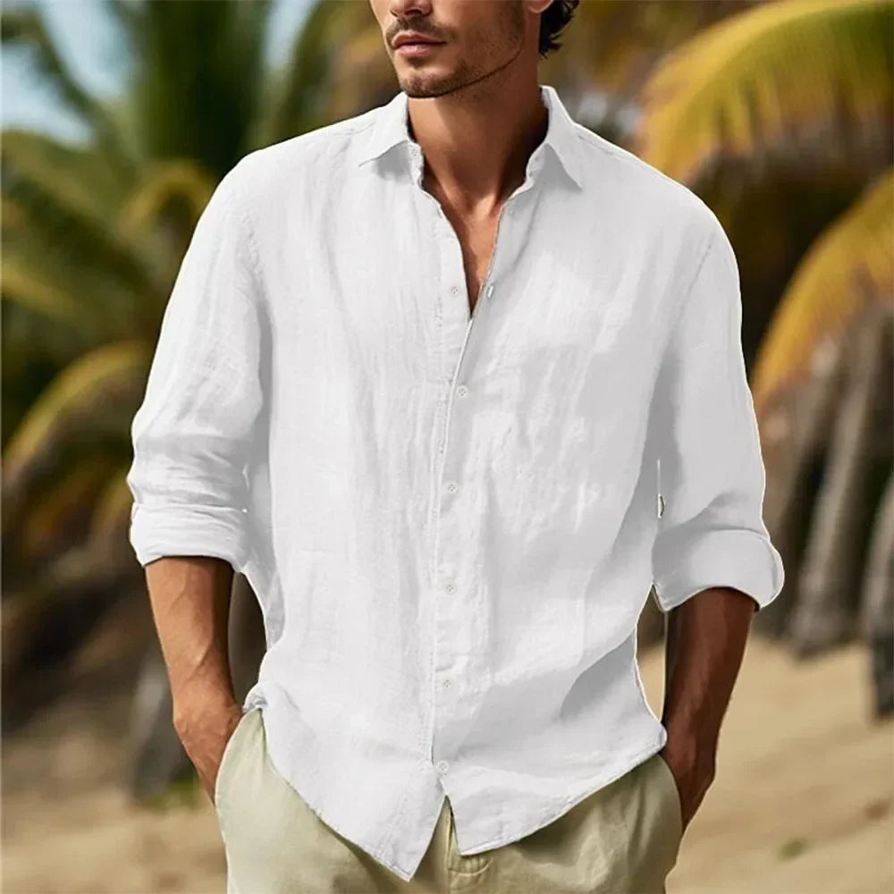 Camisa informal de lino