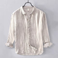 Camisa vintage de lino para hombre