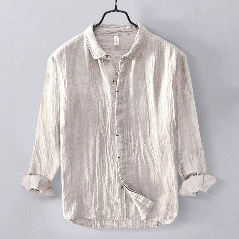 Camisa vintage de lino para hombre