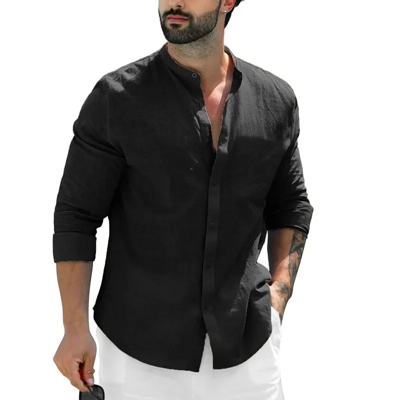 Camisa informal de lino