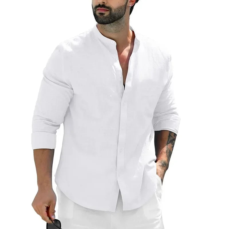 Camisa informal de lino
