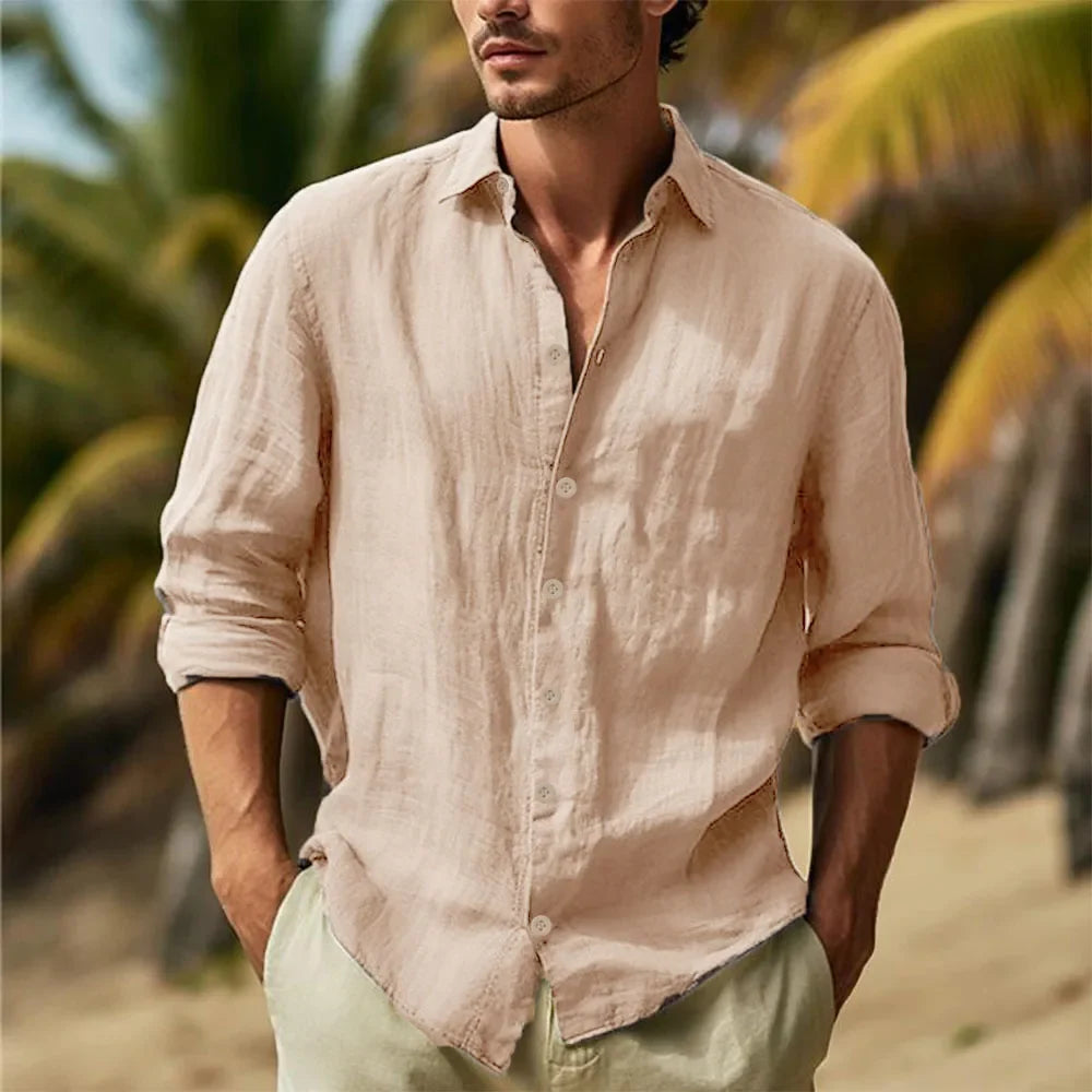 Camisa informal de lino