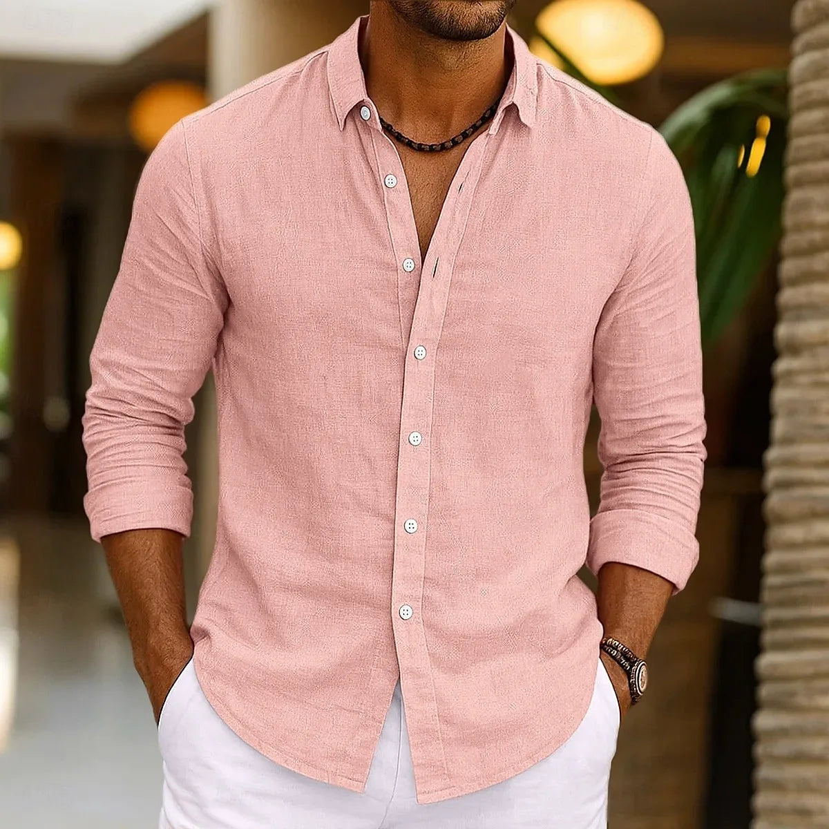 Camisa elegante de algodón