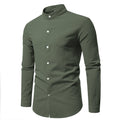 Camisa de algodón con cuello alto