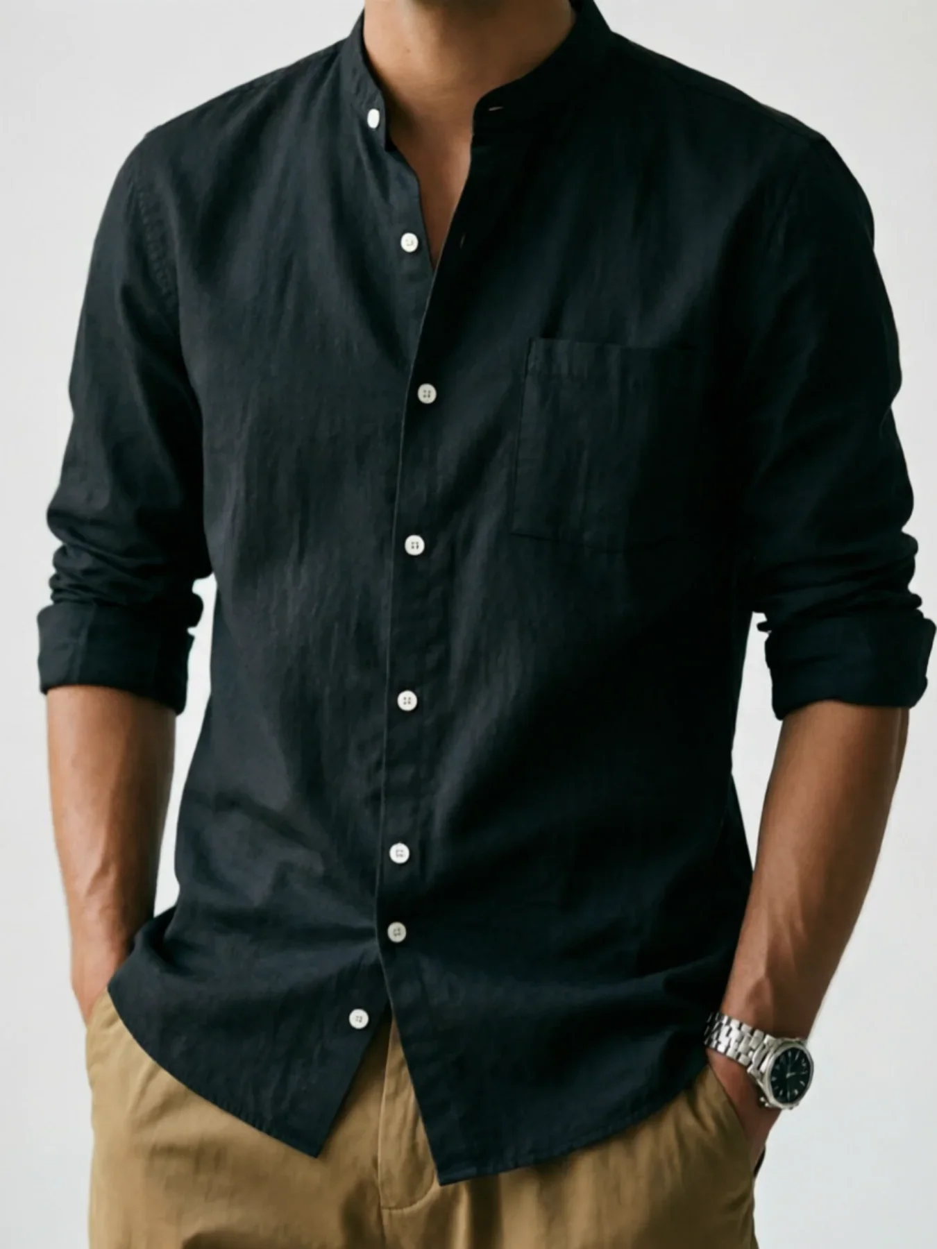 Elegante camisa de verano de lino