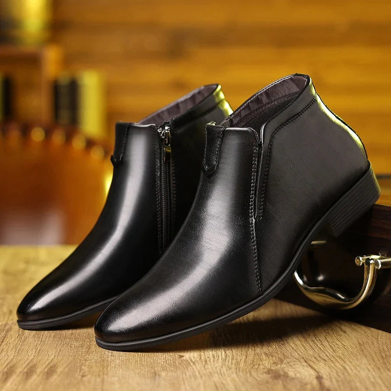 Botas de cuero Beckett con cremallera