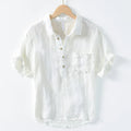 Elegante camisa japonesa de lino