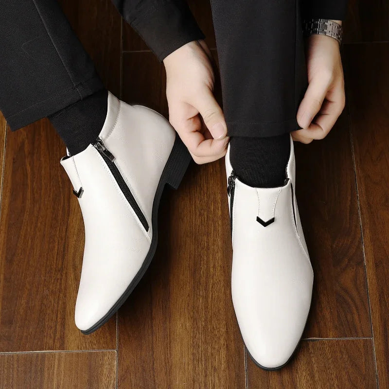 Botas de cuero Beckett con cremallera