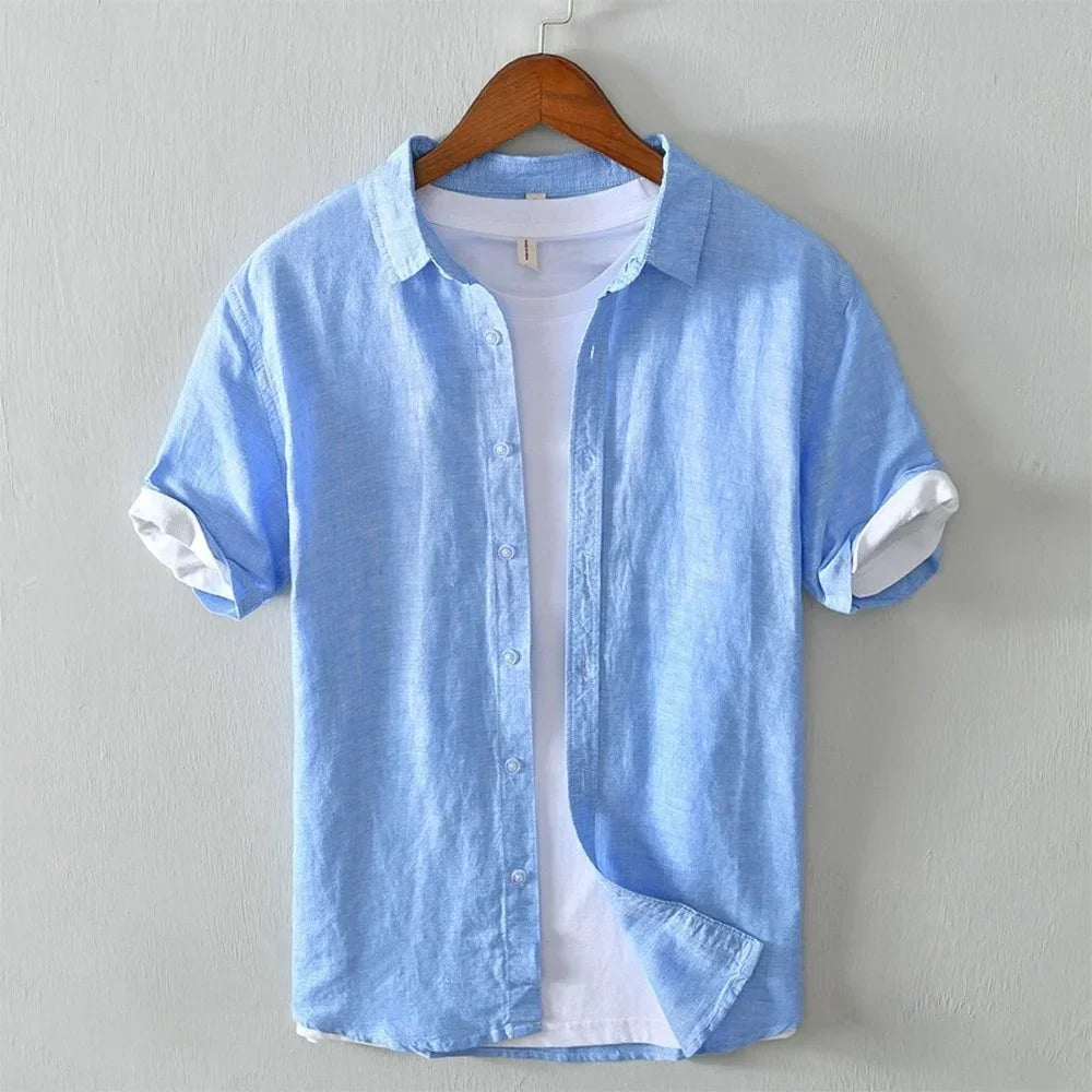 Elegante camisa de verano de lino