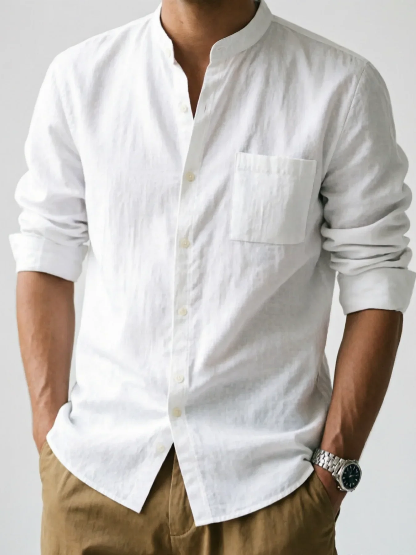 Elegante camisa de verano de lino