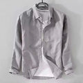 Camisa informal de algodón y lino