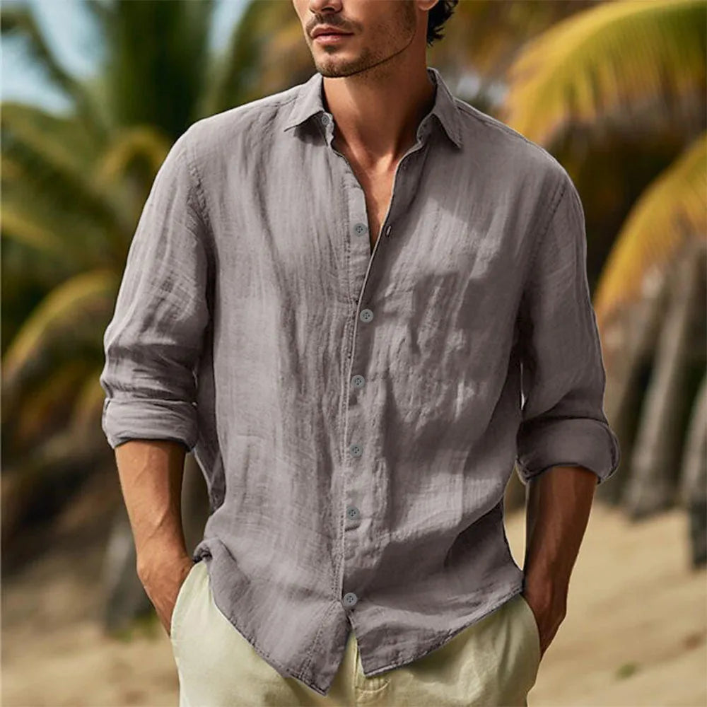 Camisa informal de lino